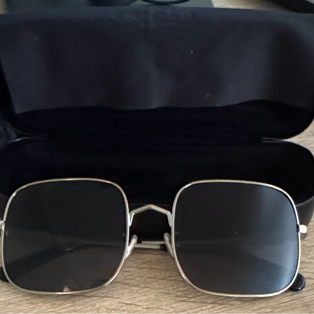 Coach Black and Silver Sunglasses